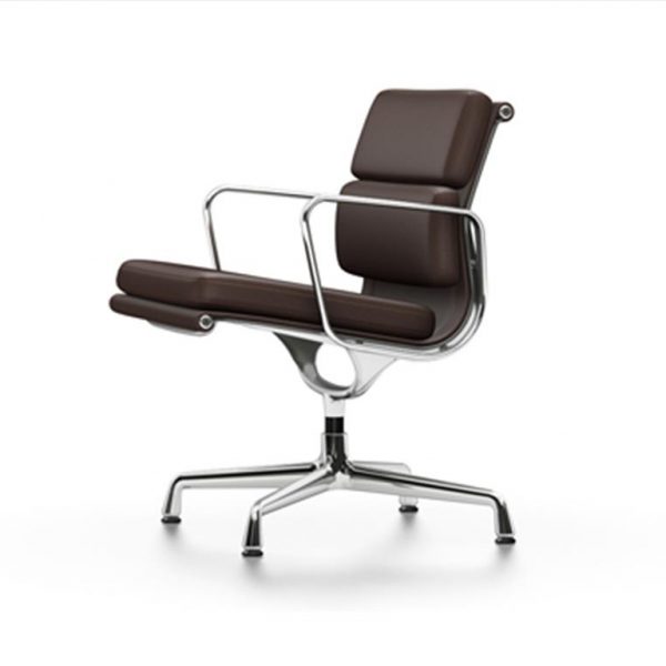 Soft-Pad-EA-208Marron-LeatherChrome-Swivel-Base