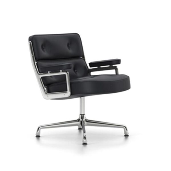 Lobby-Chair-ES-105Nero-LeatherChrome-Base