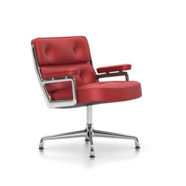 Lobby-Chair-ES-105Red-LeatherChrome-Base