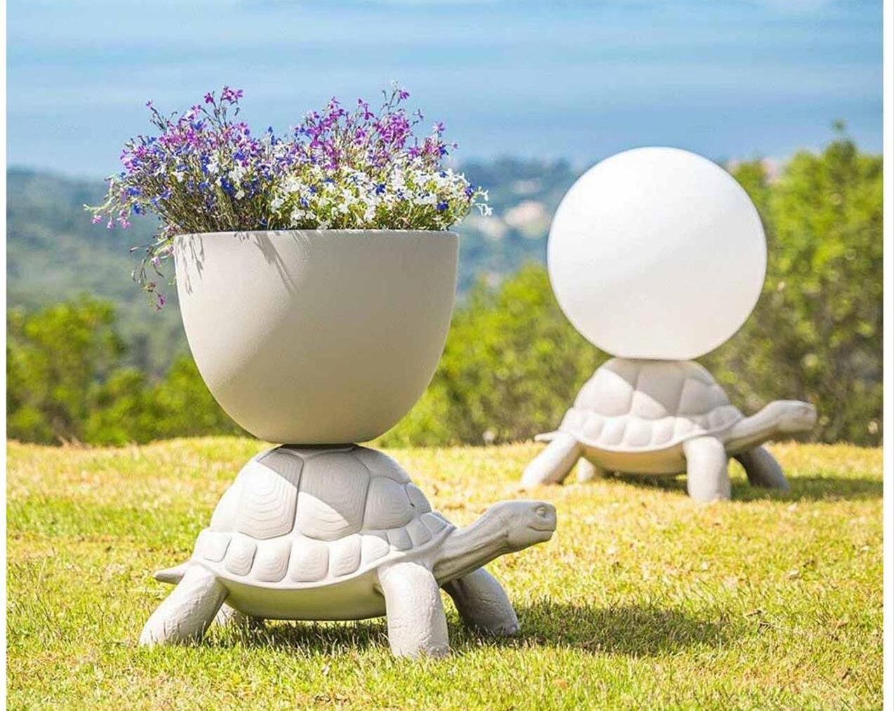 Turtle-Carry-Planter-And-Champagne-Cooler-White