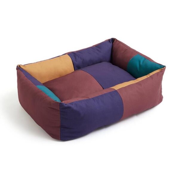 Dogs-Bed--Large--Burgundy-Green