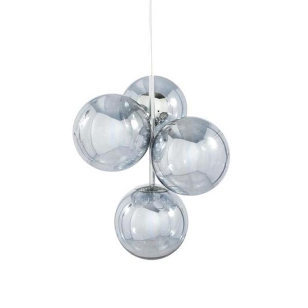 Globe-Chandelier-Mini-Silver-LED