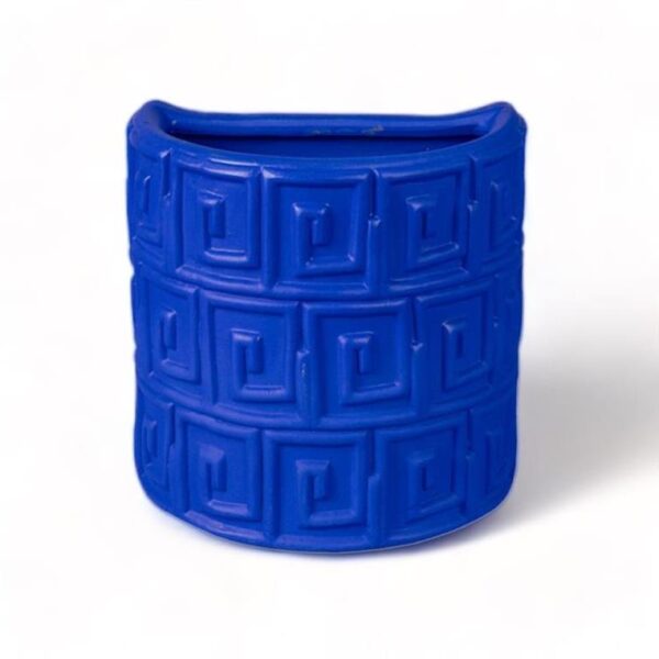 Terracotta-Wall-Vase-Greche--Blue