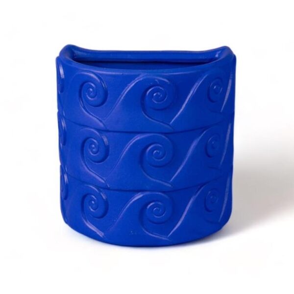 Terracotta-Wall-Vase-Onde--Blue