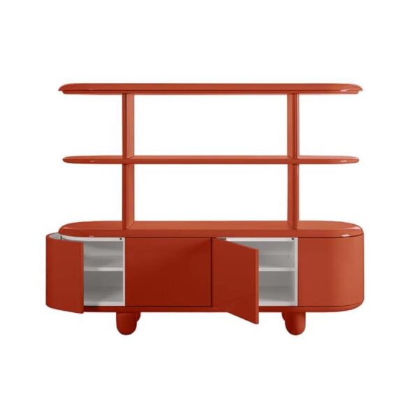 Explorer-Cabinet-XL-184--Coral-Red-Grey