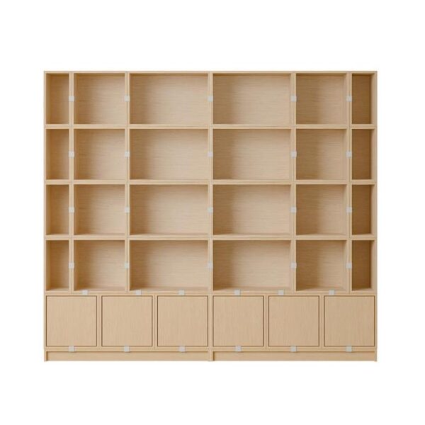 Stacked-Storage-Bookcase--Configuration-1--Oak