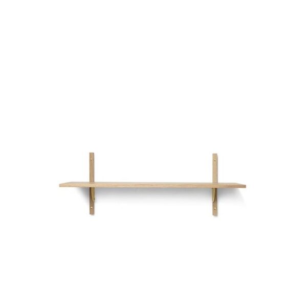 Sector-Shelf--Single--Wide--Natural-Oak-Brass