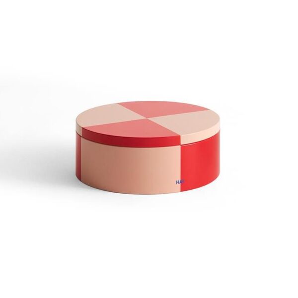 Tin-Container--Round--Red-and-Soft-Pink