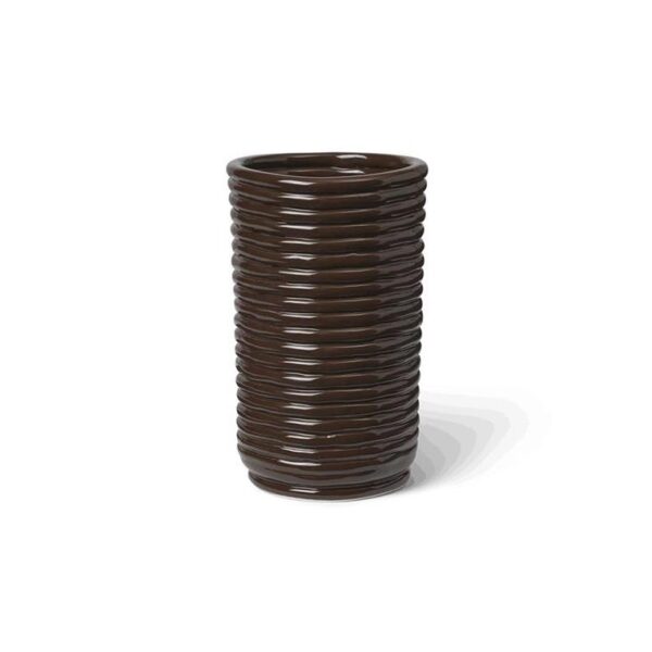 Corduroy-Vase--Carob-Brown