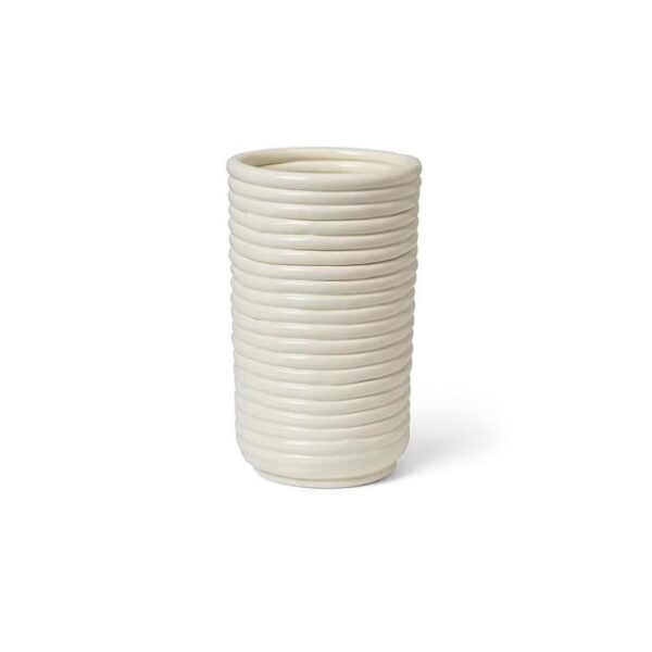 Corduroy-Vase--Off-White