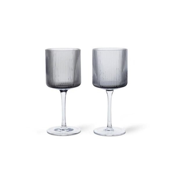 Ripple-White-Wine-Glasses--Smoked-Grey--Set-of-2